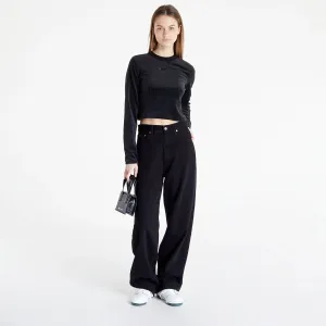Nike Sportswear Women's Velour Long-Sleeve Top Black/ Anthracite #1049815