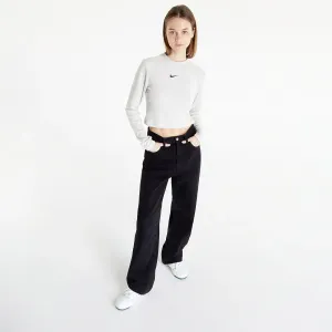 Nike Sportswear Women's Velour Long-Sleeve Top Light Bone/ Black #1049739