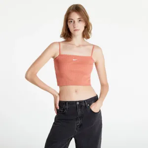 Nike NSW Essential Ribbed Crop Top Madder Root/ White #2687601