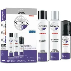 Nioxin Set regalo per il diradamento di capelli naturali e trattati chimicamente da normali a spessi (Hair System Starter Kit 6)