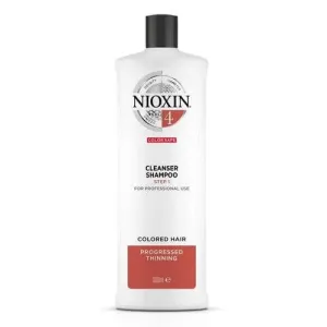 Nioxin Shampoo detergente per capelli fini colorati e fortemente diradati System 4 (Shampoo Cleanser System 4) 1000 ml