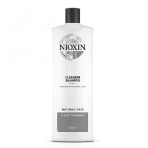 Nioxin Shampoo detergente per capelli naturali fini leggermente diradati System 1 (Shampoo Cleanser System 1) 300 ml