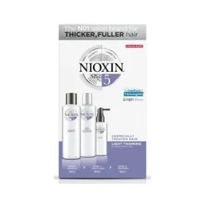 Nioxin System 5 Trial Kit set pe capelli trattati chimicamente 150 ml + 150 ml + 50 ml