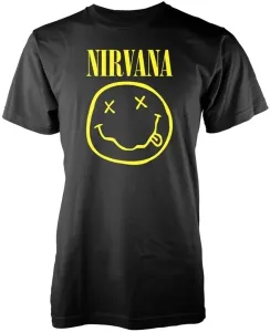 Nirvana Maglietta Happy Face Logo Maschile Black L