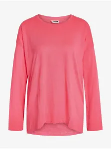 Noisy May Dark pink Womens Basic Oversize Long Sleeve T-Shirt Noisy Ma - Women #2289710