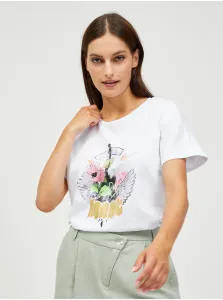 White T-shirt with print Noisy May Nate - Women #114319