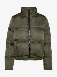 Khaki Quilted Winter Jacket Noisy May Anni - Women #1268855