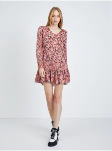 Red-pink floral dress Noisy May Bella - Women #828823