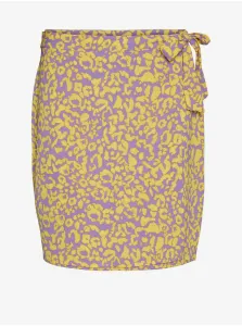 Purple-yellow patterned wrap skirt Noisy May Clara - Women #224380