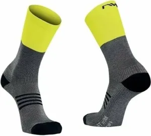 Northwave Extreme Pro High Sock Grey/Yellow Fluo L Calzini ciclismo