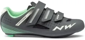 Northwave Womens Core Shoes Anthracite/Light Green 39 Scarpa da ciclismo da donna