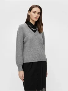 Gray ribbed sweater . OBJECT Malena - Women #116432