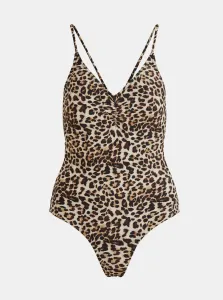 Brown patterned one-piece swimsuit . OBJECT Francise - Women