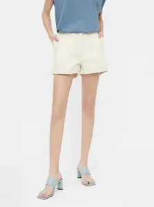 Cream denim shorts . OBJECT Penny - Women #778965
