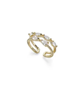 Oliver Weber Affascinante anello placcato oro Rapunzel 41214G M (53 - 55 mm)