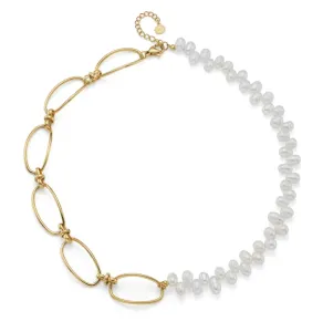 Oliver Weber Collana placcata in oro con perle Izanagi Silky Pearls 12315G