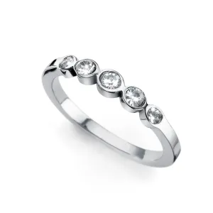 Oliver Weber Elegante anello in acciaio con cristalli trasparenti Change 41164 57 mm