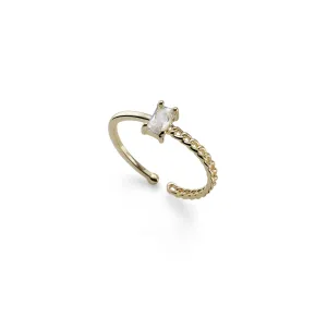 Oliver Weber Elegante anello placcato oro Ariel 41215 M (53 - 55 mm)
