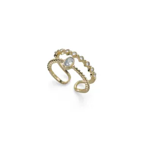 Oliver Weber Elegante anello placcato oro Tiana 41213G M (53 - 55 mm)