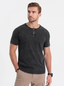 Ombre Men's t-shirt with henley neckline