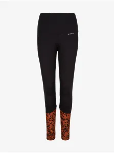 ONeill Brown-Black Women's Leggings with Animal Pattern O'Neill Active Printed - Women #1749964
