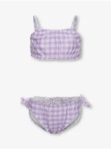 Light purple girly checkered swimwear ONLY Irena - Girls #2233923