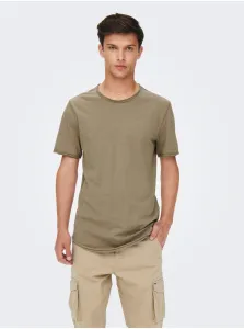 Beige Brindle Basic T-Shirt ONLY & SONS Benne - Men #938032