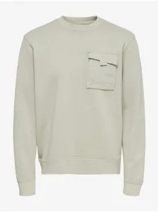 Beige Men's Sweatshirt with Pocket ONLY & SONS Jimi - Men #996220
