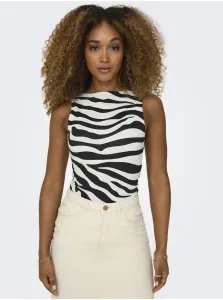 Black and cream women's patterned top ONLY Lea - Women #3040125