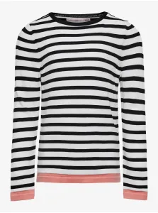 Black and white girly striped sweater ONLY Suzana - Girls