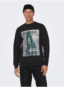Black Mens Sweatshirt ONLY & SONS Todd - Men