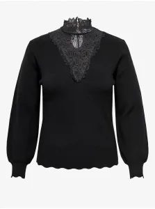 Black women's sweater with lace ONLY CARMAKOMA Rebecca - Women