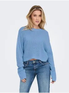 Blue Ladies Cropped Sweater ONLY Malavi - Women
