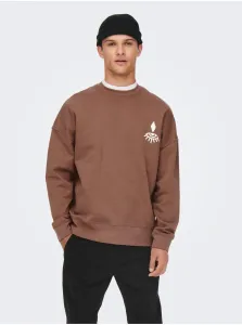 Brown Sweatshirt ONLY & SONS Toby - Men #938264