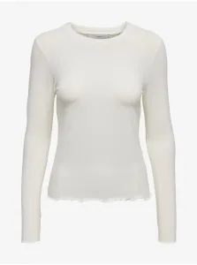 Cream women's basic T-shirt ONLY Lamour - Women #939366