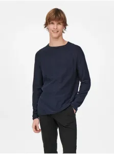 Dark blue basic sweater ONLY & SONS Dextor - Men #1010714