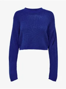Dark blue women cropped sweater ONLY Malavi - Women #1495393