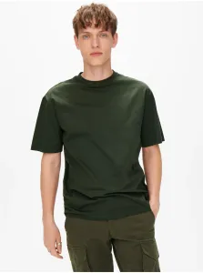 Dark green men's basic T-shirt ONLY & SONS Fred - Men #2616436