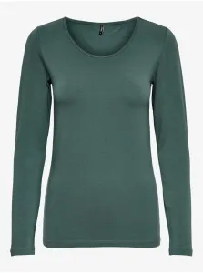 Dark Green Womens Basic Long Sleeve T-Shirt ONLY Live Love - Women #2541541