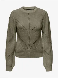 Khaki Womens Patterned Sweater ONLY Ella - Women