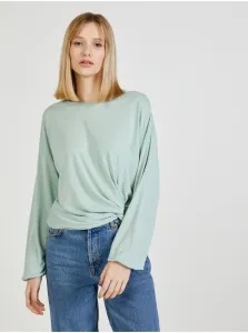 Light green T-shirt with knot ONLY Free - Women #1008837