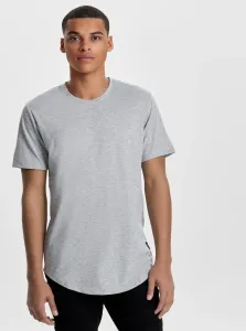 Light Grey Annealed Basic T-Shirt ONLY & SONS Matt - Men #725761