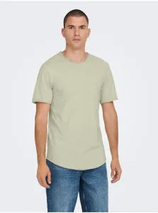 Light grey brindle men's basic T-shirt ONLY & SONS Benne - Men