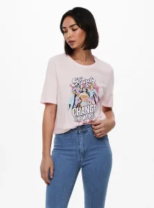 Light pink T-shirt with print ONLY Justice - Women