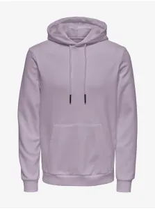 Light purple Mens Basic Hoodie ONLY & SONS Ceres - Men