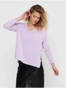 Light Purple Women's Sweater with Slits ONLY Amalia - Women #938824