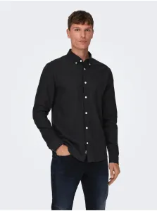 Men's Black Shirt ONLY & SONS Gudmund - Men