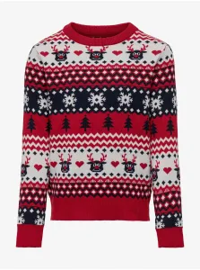 Red Girly Patterned Christmas Sweater ONLY Xmas - Girls #3040091