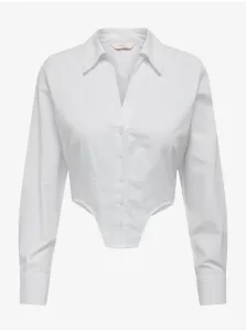 White Ladies Shirt with Corset ONLY Agla - Women #2266024