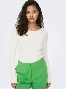 White sweater with opening at back ONLY Emmy - Women #1749557